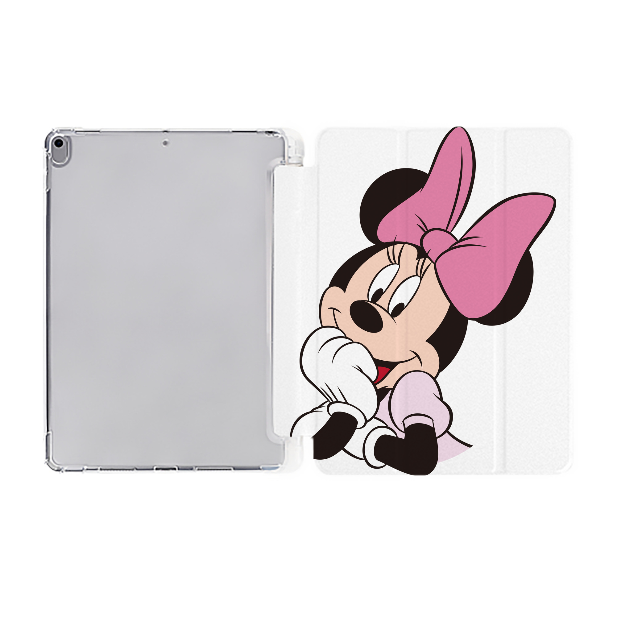 （画像用） ミッキーマウス Mickey Mouse IPad ケース ペン収納付き 三つ折りスタンド PUレザー×シリコン 対応機種9.5/10.5/10.9インチ